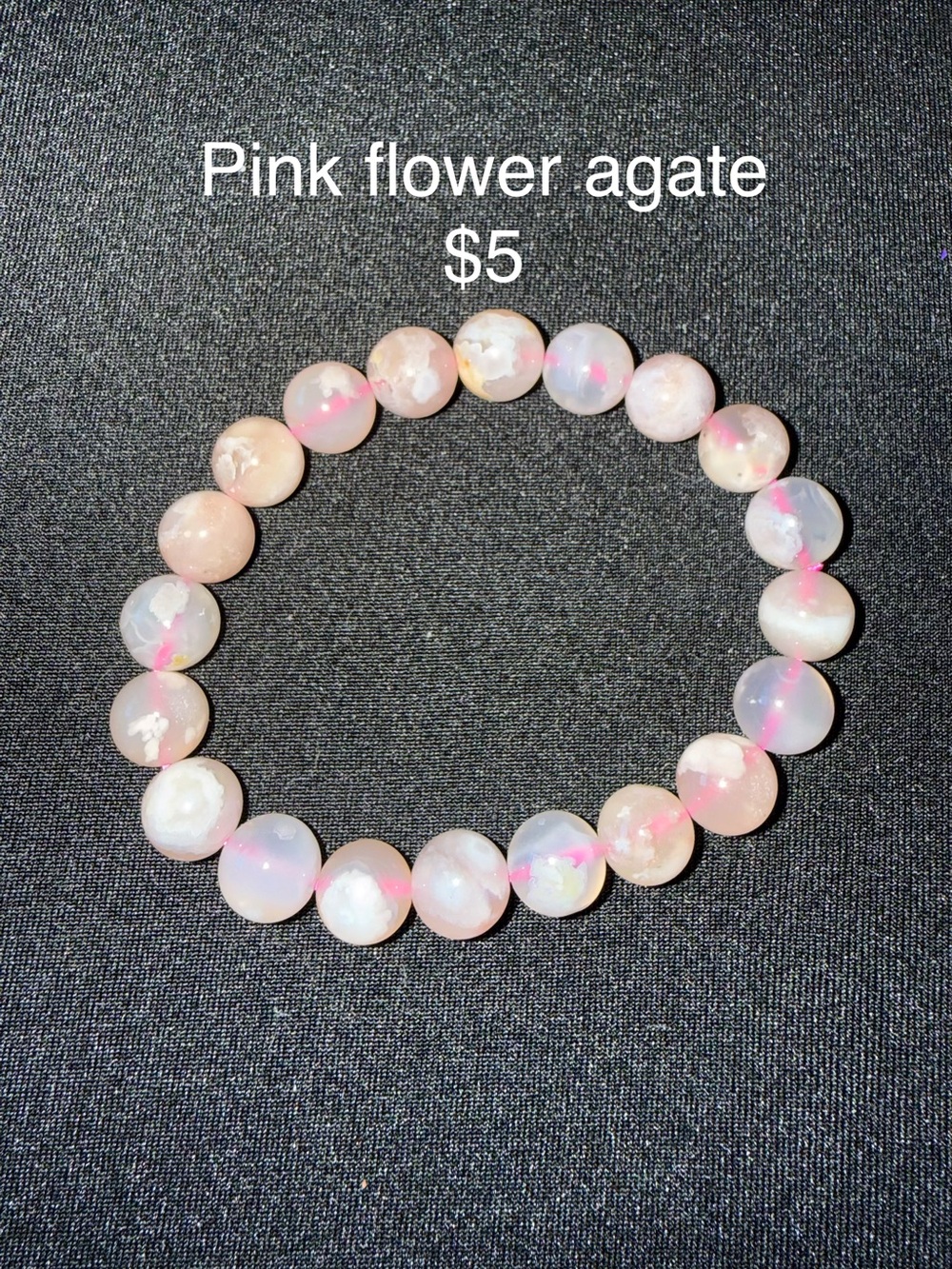 Variety of pink authentic crystal stretch bead bracelets - Picture 4 of 8